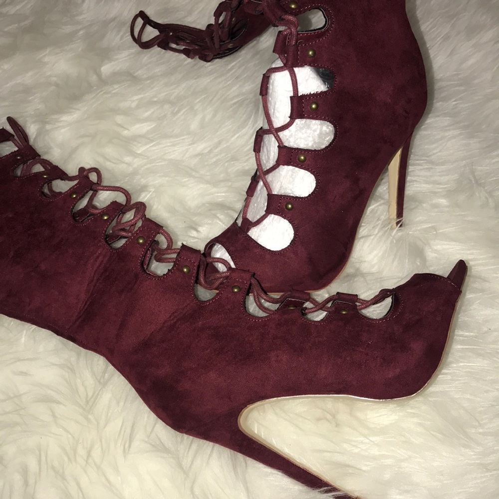 Thigh High Laced Up Heels